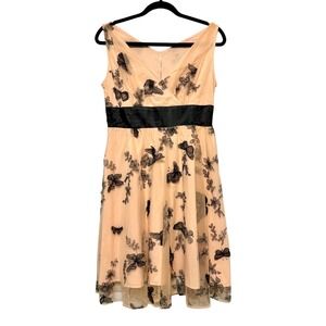 Butterfly‎ Lace Mesh Babydoll Dress Womens Size S Gothic Fairycore Dark Romantic